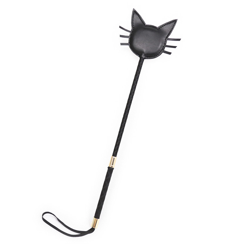 Riding Crop Dressage - 57CM Cat Shape Top Leather Long
