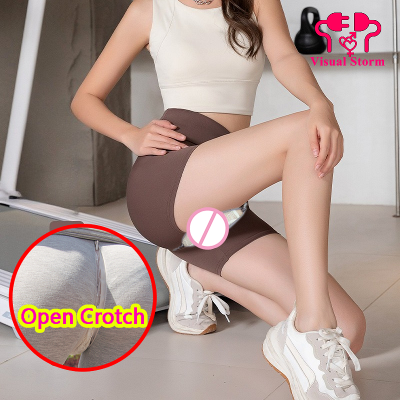 Outdoor Sport Club - Woman Open Crotch Pants with Hidden