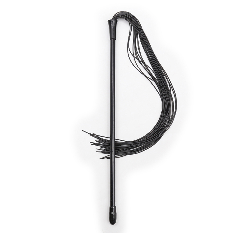 Riding Crop Dressage - 24cm Plastic Handle 28cm Silicone Tassels