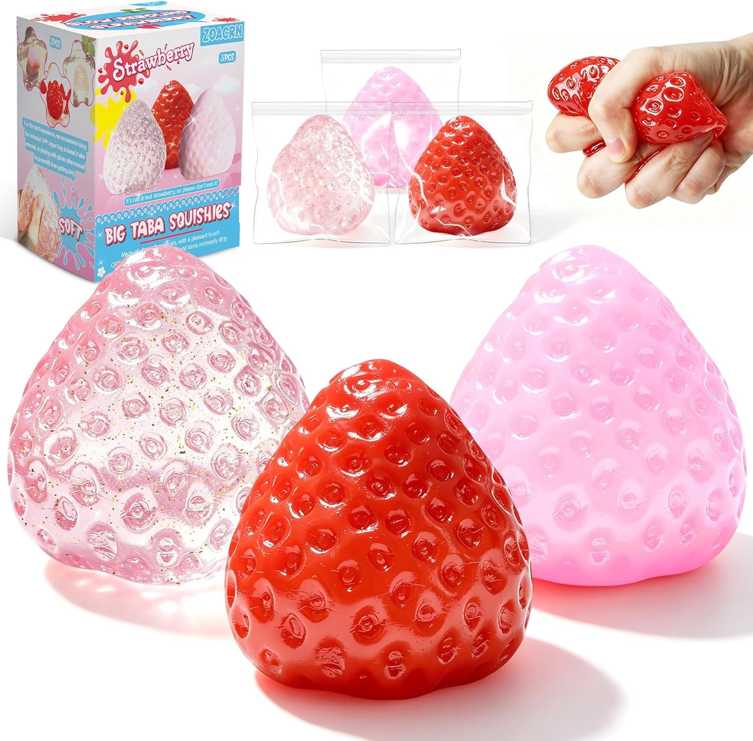 3Pcs Jumbo Strawberry Taba Squ - đánh giá và giá Outdoor Sports Accessories