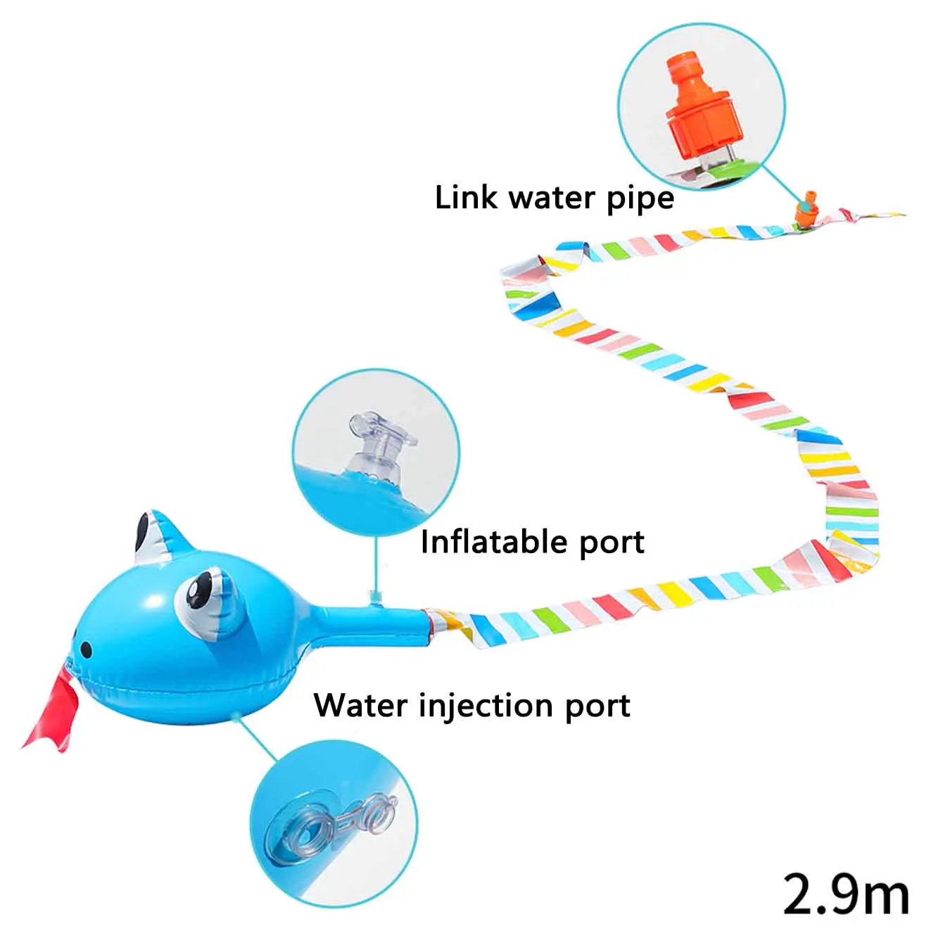 Inflatable Water Spray Snake T - đánh giá và giá Outdoor Sport Games For Kids